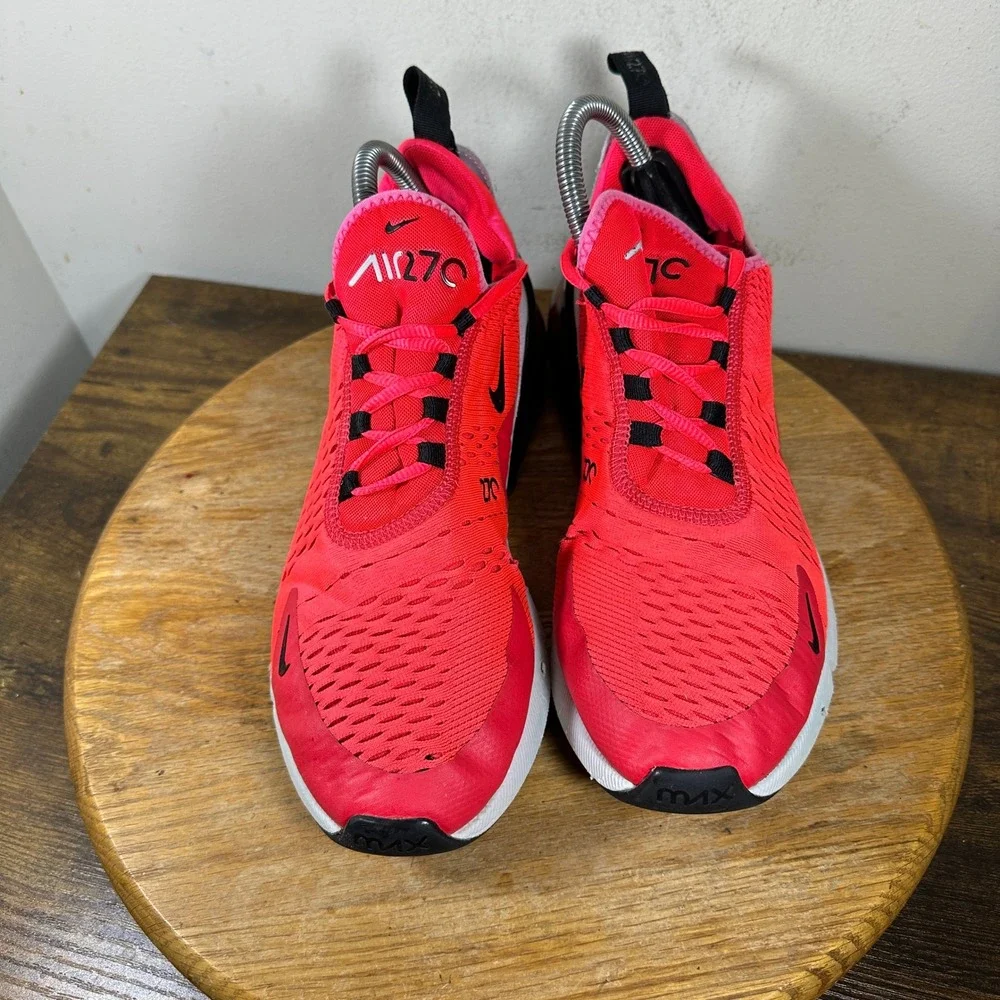 Nike Air Max 270 Mens Red Black White Sneakers AH8050-601 Size 8.5